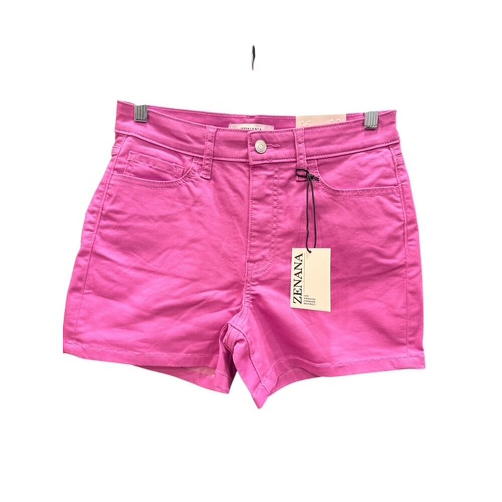 ZENANA - HIGH RISE COLOR JEAN SHORTS - LARGE